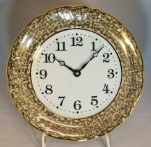 Obrázek k výrobku 2024 - Porcelánové hodiny listr hnědý