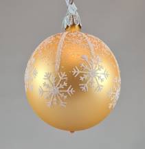Obrázek k výrobku 1966 - Vánoční ozdoba koule zlatá 7 cm